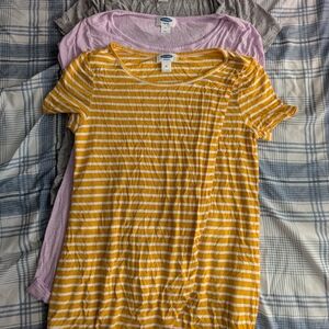 Old Navy Short Sleeve Tees - Yellow, Pink, Gray